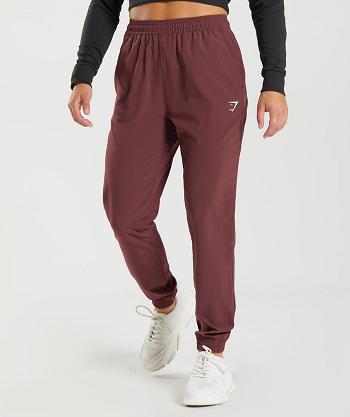 Pantalones Jogger Gymshark Entrenamiento Woven Mujer Rosas Marrones | CO 2633XYU